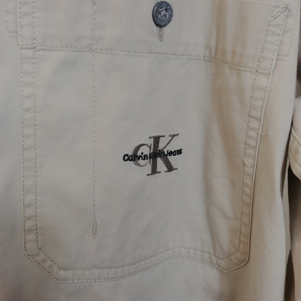 Calvin Klein Medium Tan button down shirt